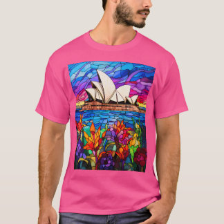 Stained Glass Style Sydney Opera House T-Shirt