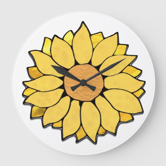 Stained Glass Sunflower Clock (Front)