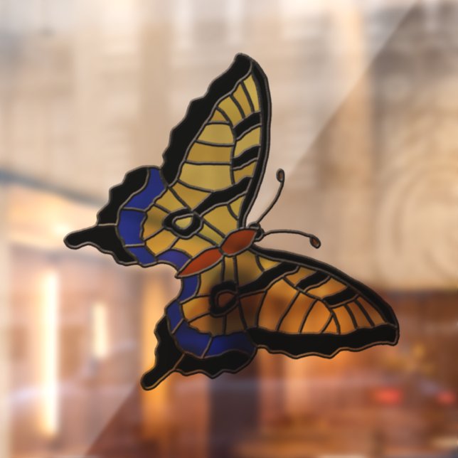 Stained glass Swallowtail Butterfly Window Cling (Sheet 2)