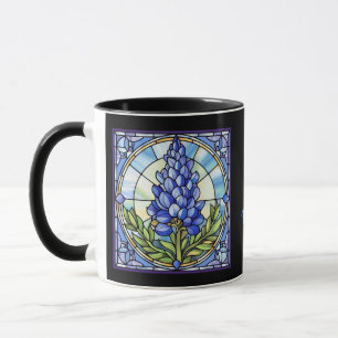 Stained Glass Texas Bluebonnet True Blue Friend Mug