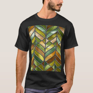 Stained Glass Texture: Colourful 3D Elegance. T-Shirt