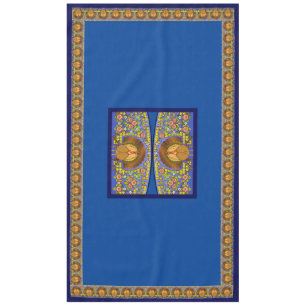 Stained Glass Thanksgiving Turkey 60" x 104" Table Tablecloth