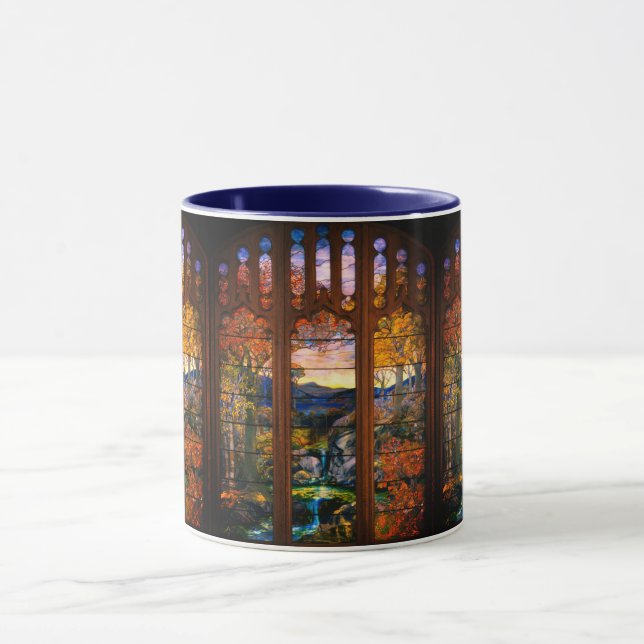 Stained glass tiffany look Victorian elegant  Mug (Center)
