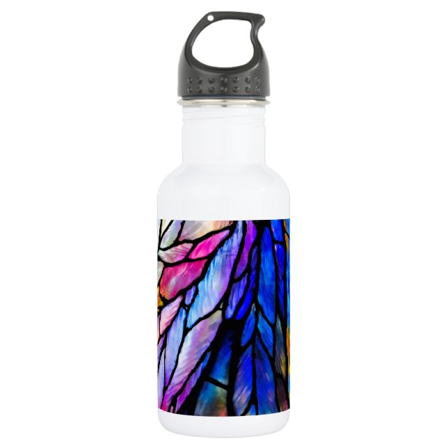 Stained Glass, Tiffany - Style,  532 Ml Water Bottle (Front)