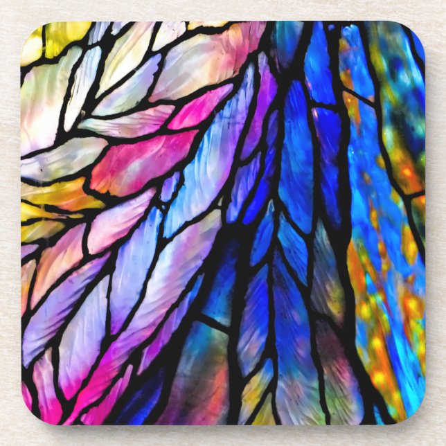 Stained Glass, Tiffany - Style,  Coaster (Front)