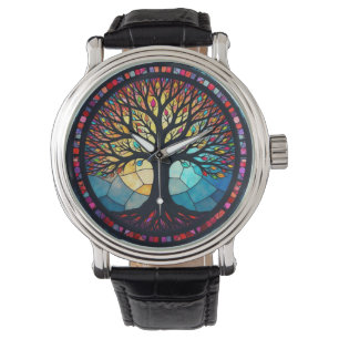 Stained Glass Tree of Life Watch