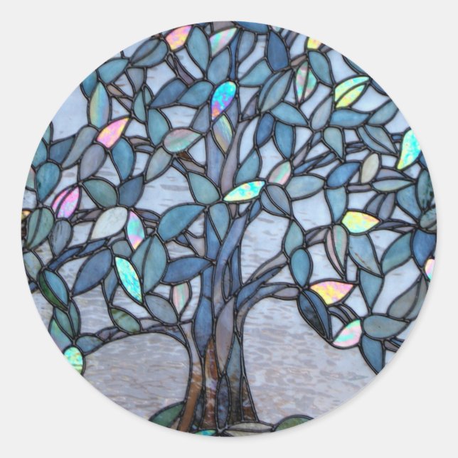 Stained Glass "Tree Panel" sticker (Front)