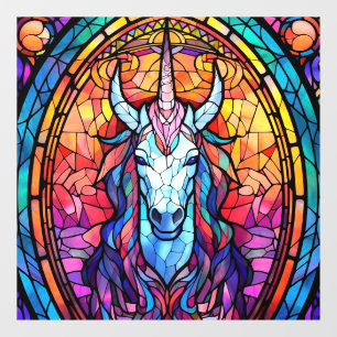 Stained Glass Unicorn Window Cling