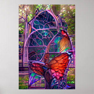 Stained Glass V1 Poster