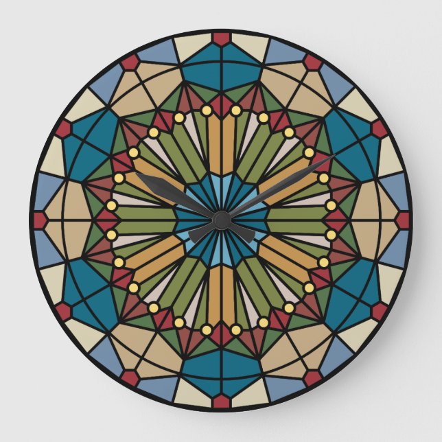Stained Glass Wall Clock (Front)