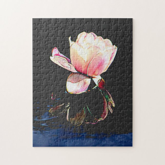 Stained Glass Waterlily Puzzle (Vertical)