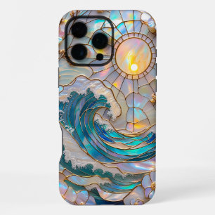 Stained Glass Wave Sun Rising iPhone Case