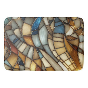 Stained Glass Waves Bath Mat