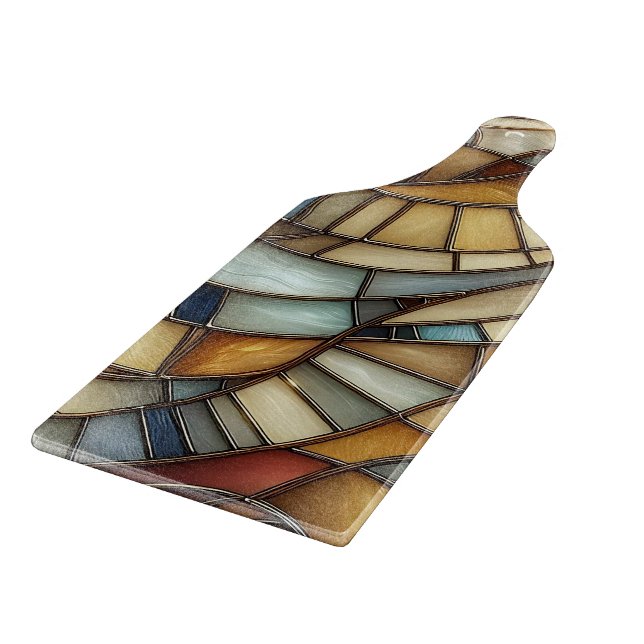 Stained Glass Waves Cutting Board (Corner)