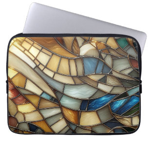 Stained Glass Waves Laptop Sleeve