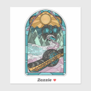 Stained glass wheel sticker