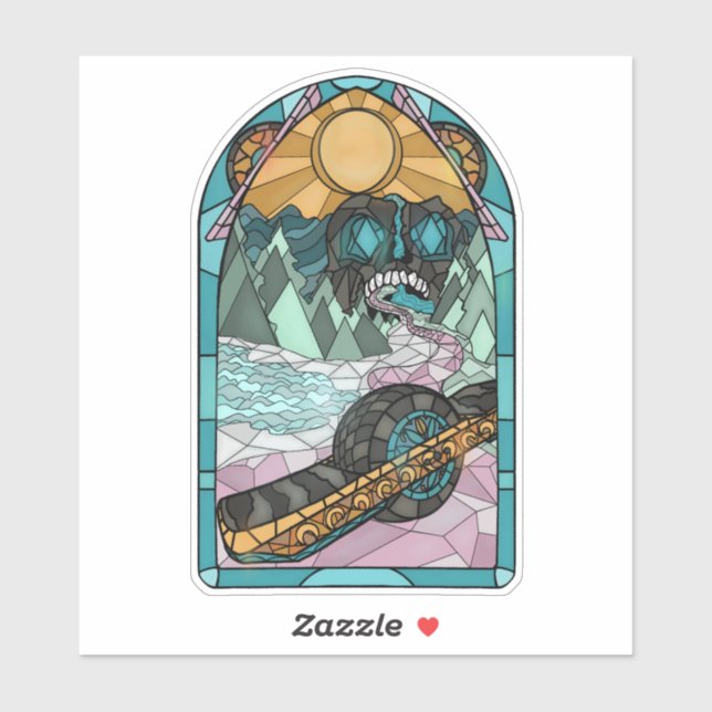 Stained glass wheel sticker (Sheet)