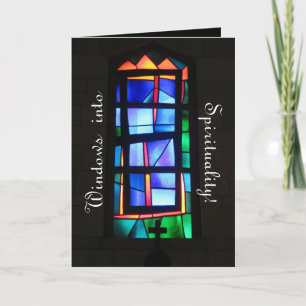 Stained Glass Window Christmas Card