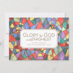 Stained Glass Window Christmas Card