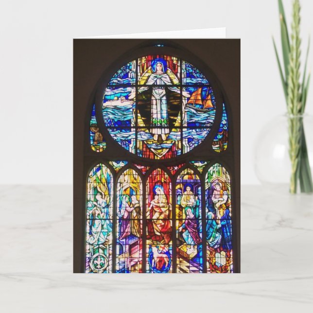 Stained Glass Window Christmas Card (Front)