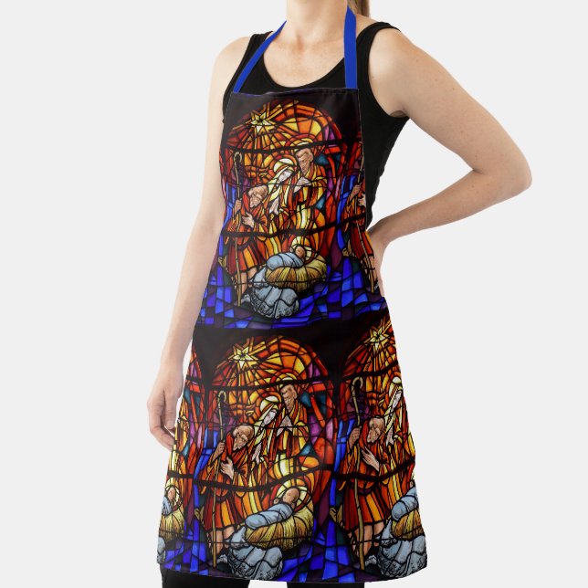 Stained Glass Window Christmas Gift Apron (Insitu)