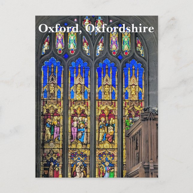 Stained Glass Window Church of St Mary the Virgin Postcard (Front)