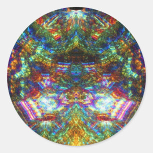 Stained Glass Window Classic Round Sticker