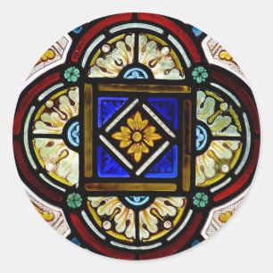 Stained Glass Window Classic Round Sticker