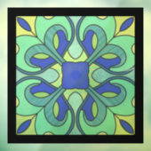 Stained Glass Window Decal Aqua One (Sheet 3)