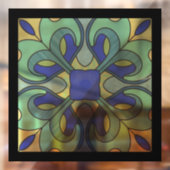 Stained Glass Window Decal Aqua One (Sheet 2)