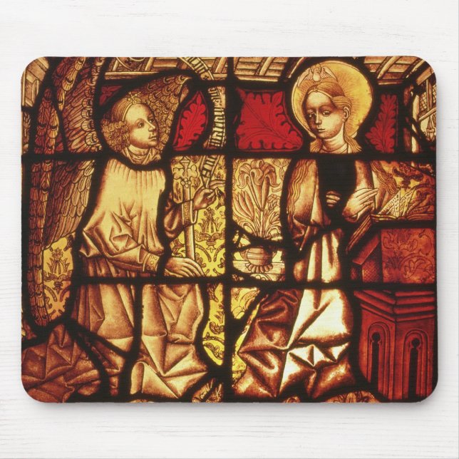 Stained glass window depicting the Annunciation, G Mouse Mat (Front)