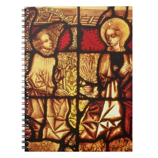 Stained glass window depicting the Annunciation, G Notebook (Front)