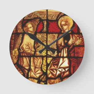 Stained glass window depicting the Annunciation, G Round Clock