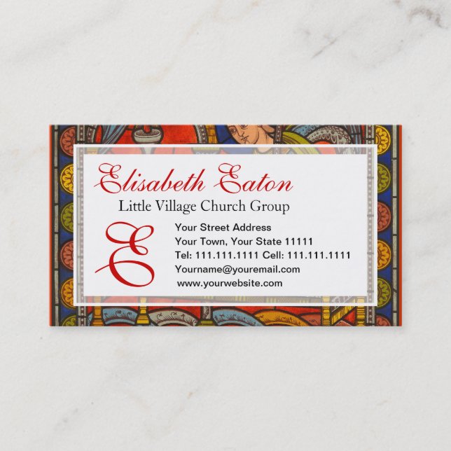 Stained Glass Window from Chartres Cathedral Business Card (Front)