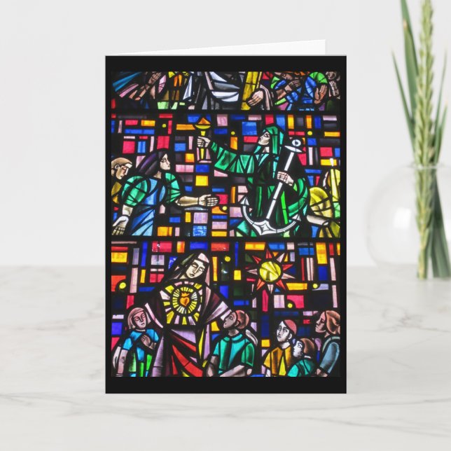 stained glass window holiday card (Front)