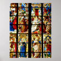 Stained Glass Window in Cologne Cathedral, Germany