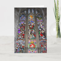 Stained Glass Window  In Remembrance Card