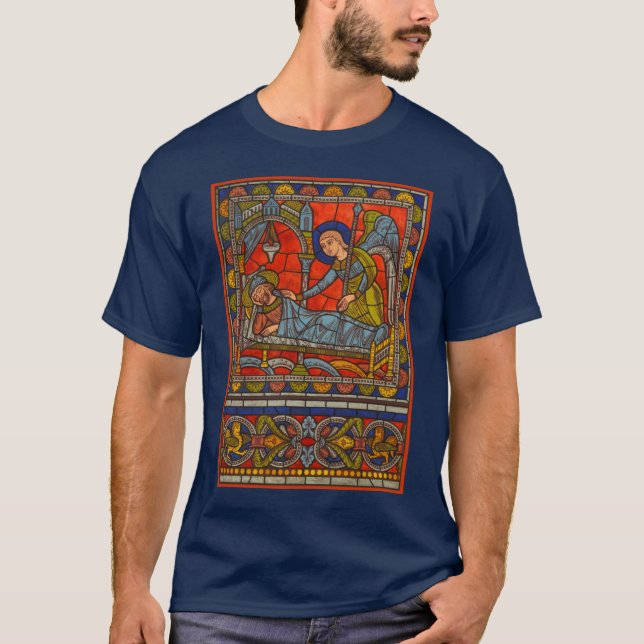Stained Glass Window Joseph's Dream Chartres T-Shirt (Front)