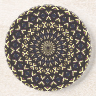 Stained Glass Window Kaleidoscope 11 Coaster