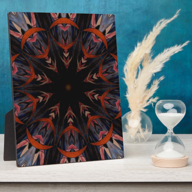 Stained Glass Window Kaleidoscope 12 Plaque (Side)