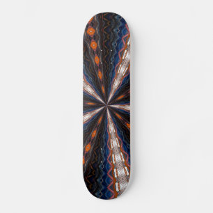 Stained Glass Window Kaleidoscope 15 Skateboard