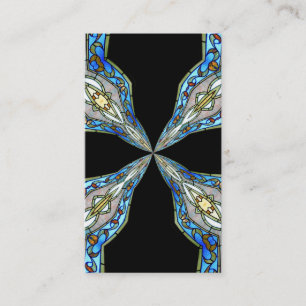 Stained Glass Window Kaleidoscope 16 Business Card
