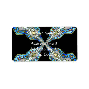 Stained Glass Window Kaleidoscope 16 Label