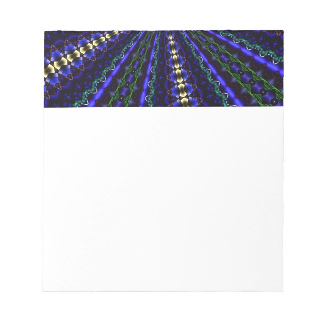 Stained Glass Window Kaleidoscope 17 Notepad (Front)