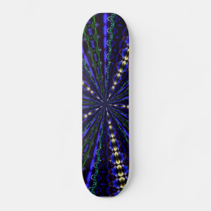Stained Glass Window Kaleidoscope 17 Skateboard
