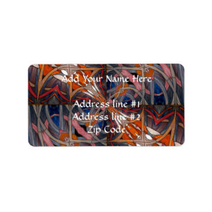 Stained Glass Window Kaleidoscope 18 Label
