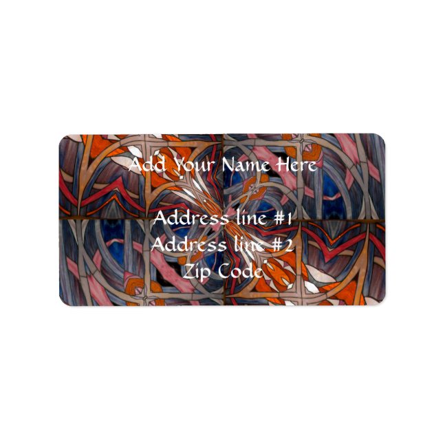 Stained Glass Window Kaleidoscope 18 Label (Front)