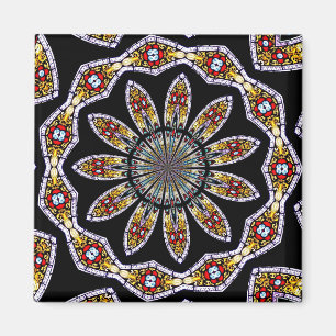 Stained Glass Window Kaleidoscope #1 Magnet