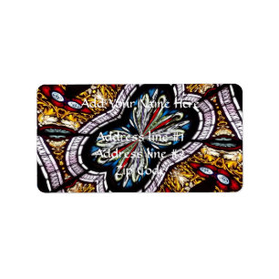Stained Glass Window Kaleidoscope 22 Label