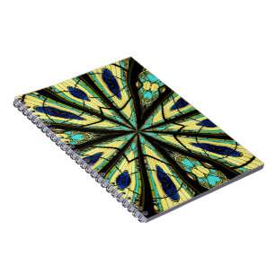 Stained Glass Window Kaleidoscope 23 Notebook